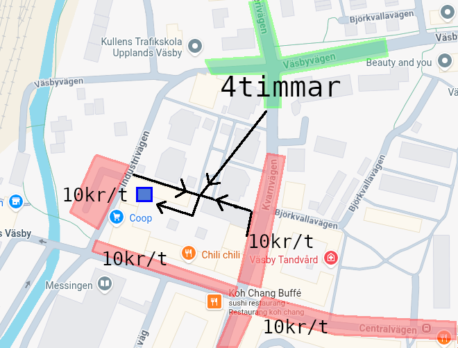 Parkering vid Stilla hos Milla